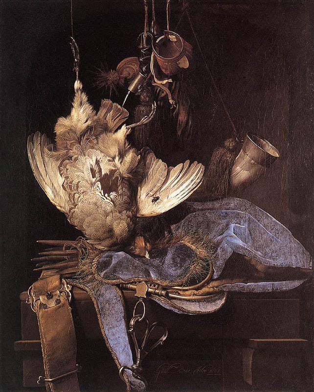 Hunting Equipment and Dead Birds